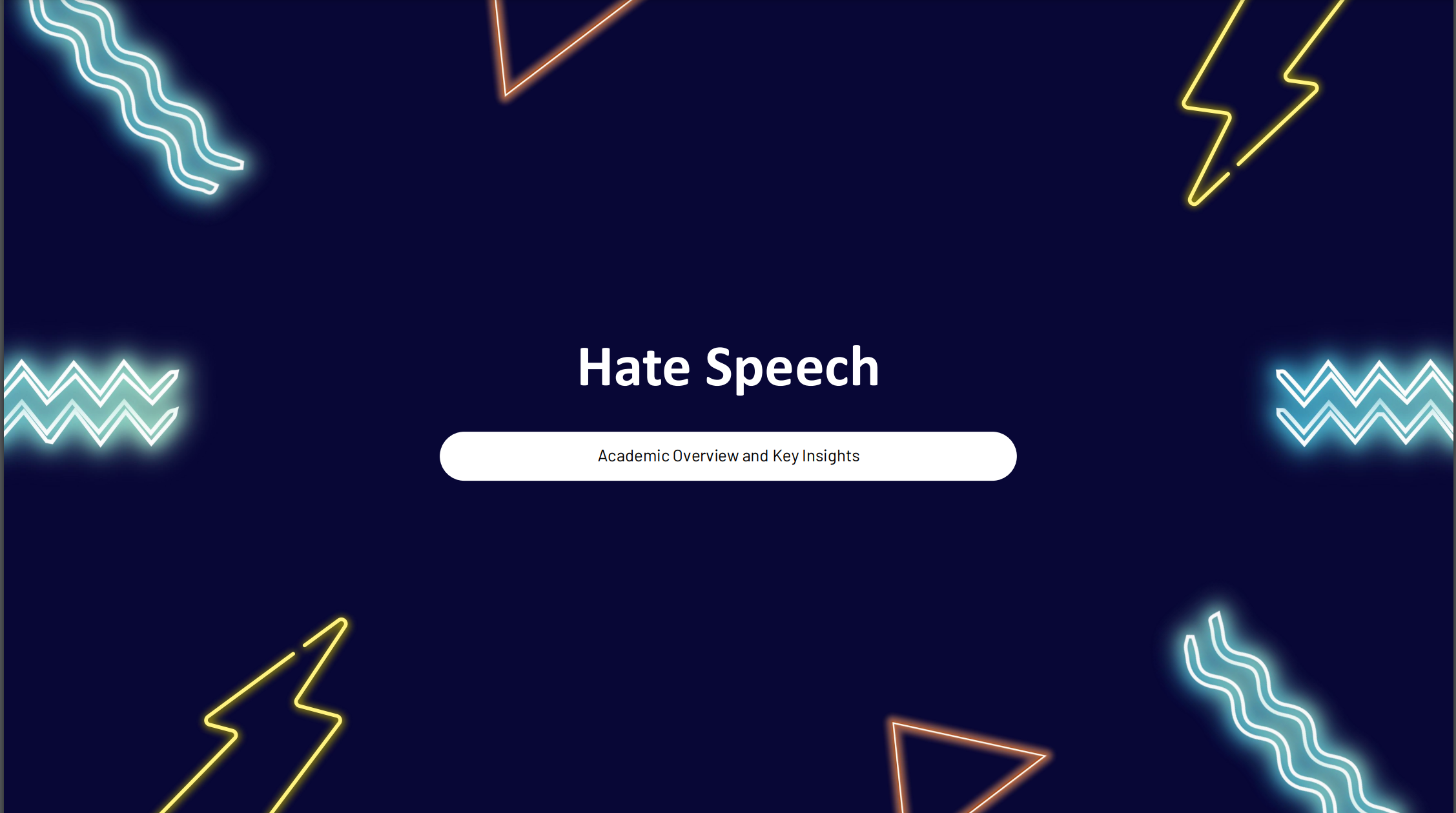 Hate Speech Presentation for MARSAD